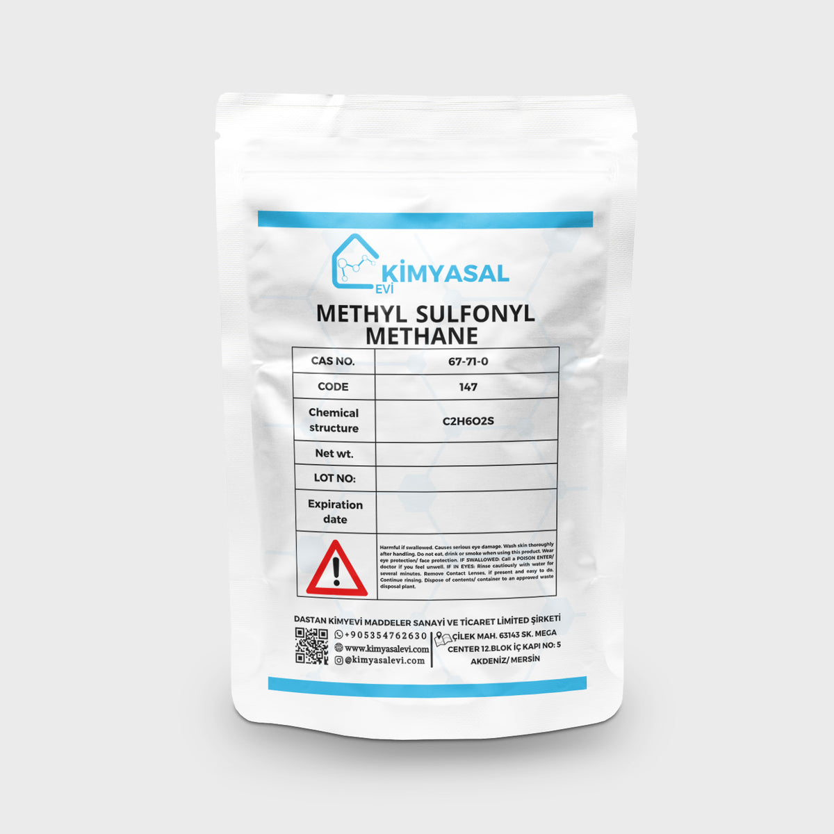147 METHYLSULFONYLMETHANE - METİL SÜLFONİL METAN (MSM )