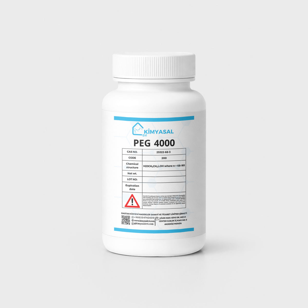 200 POLYETHYLENE GLYCOL 4000 - POLİETİLEN GLİKOL 4000 (PEG-4000)