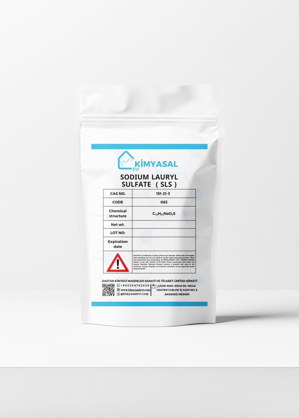 063 Sodyum Loril Sülfat - sodium lauryl sulfate (SLS) toz